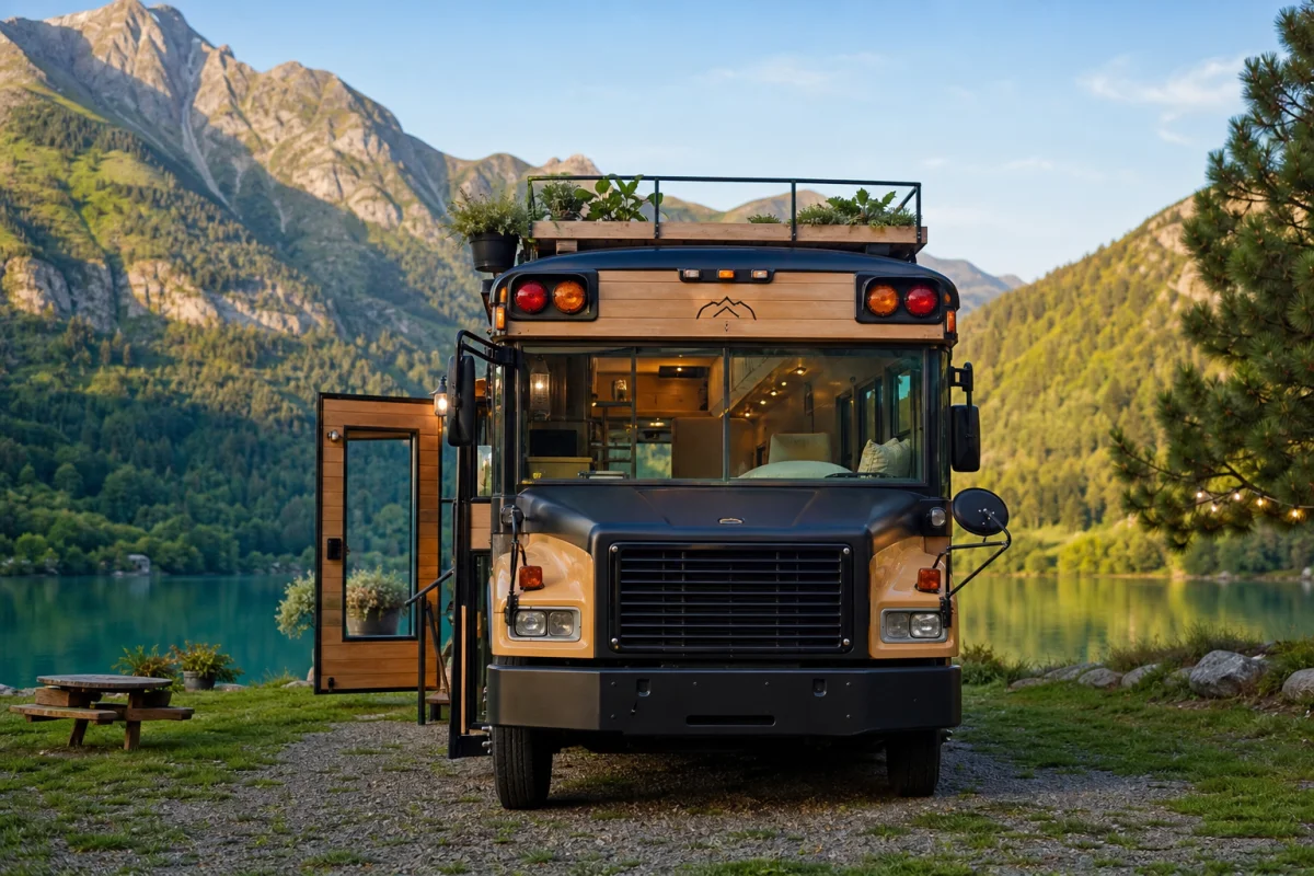 transformation bus en camping car