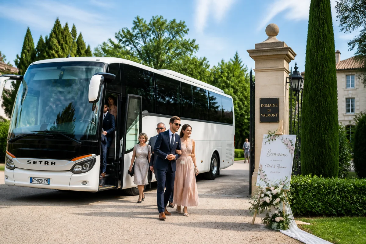 Location autocar mariage pour organiser les trajets des invités sereinement