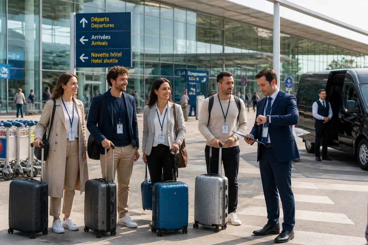 Préparer un déplacement d’équipe à l’aéroport